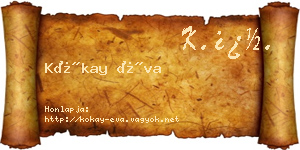 Kókay Éva névjegykártya